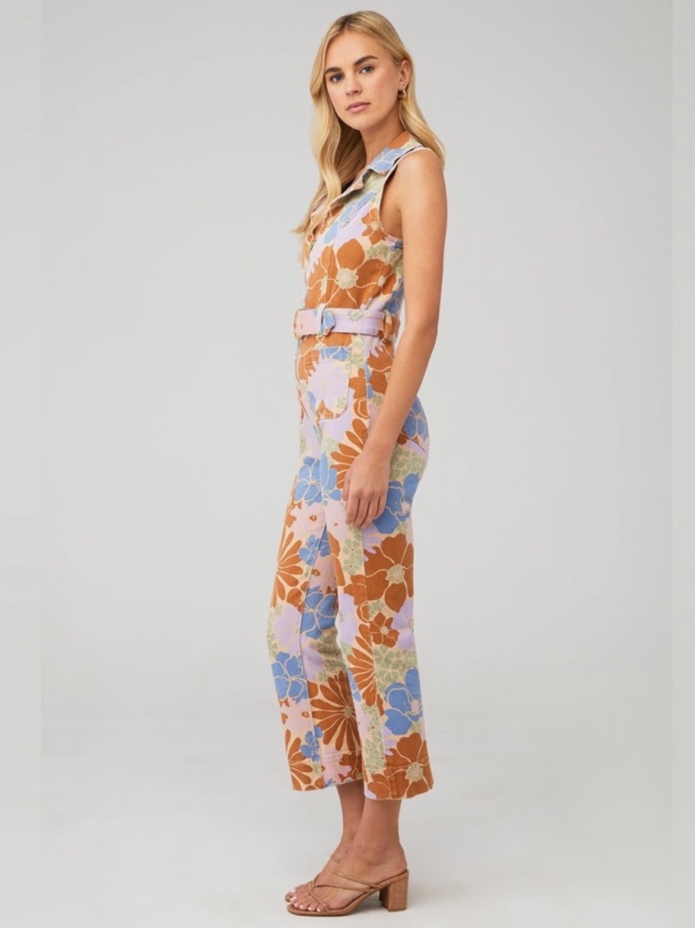 Show Me Your MuMu Floral Zip-Front Belted Jumpsuit - Picture 2 of 14